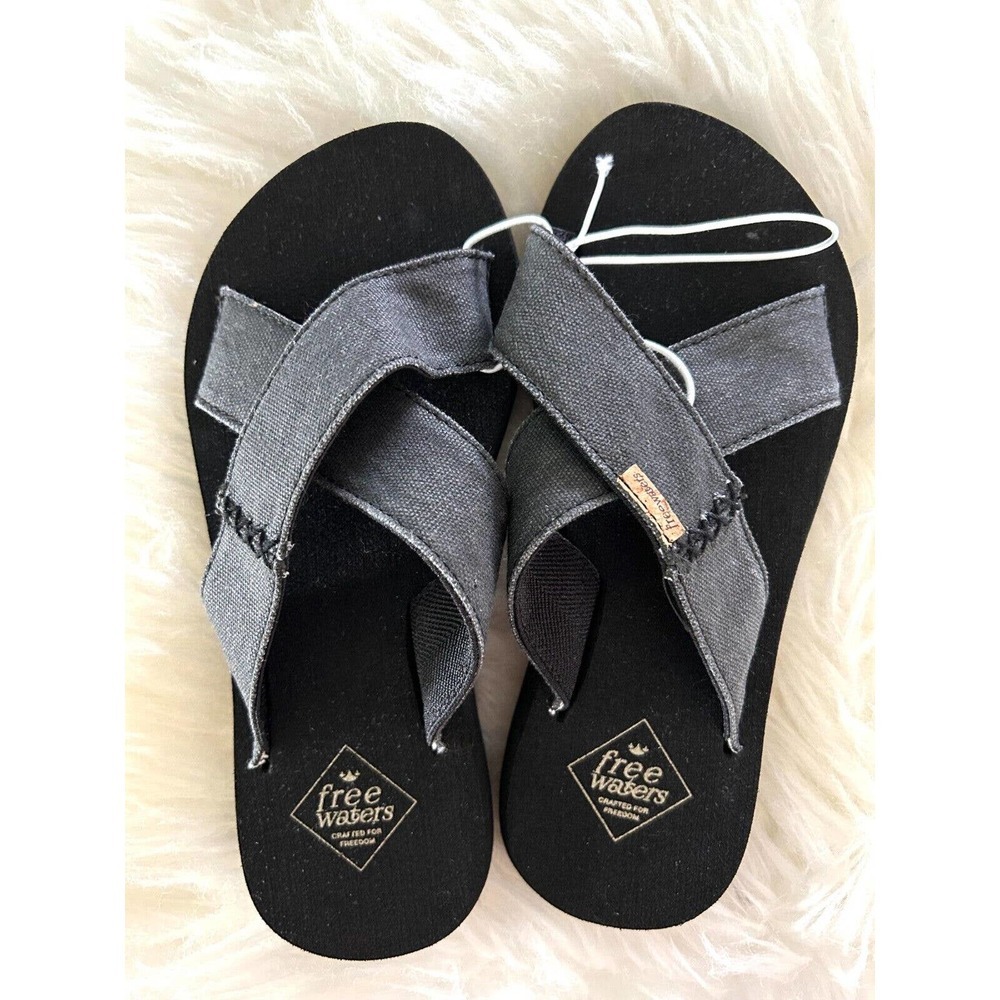 FreeWaters Flip-Flops Sandals Women’s 5 Gray ~ New no Tags